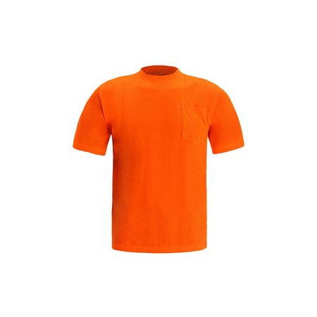 2W INTERNATIONAL Short Sleeve T-Shirt, Small, Orange TS113 S